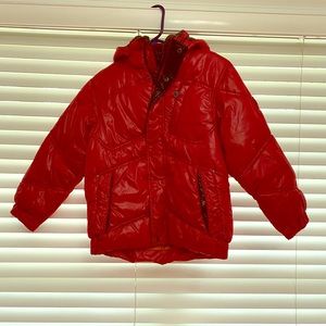 Boys size 7 Hawke and Company red puffer coat